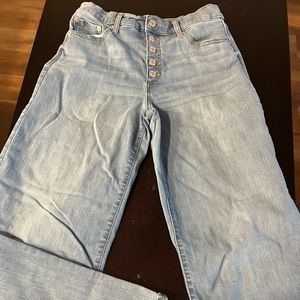 Banana Republic wide leg light wash jeans size 6